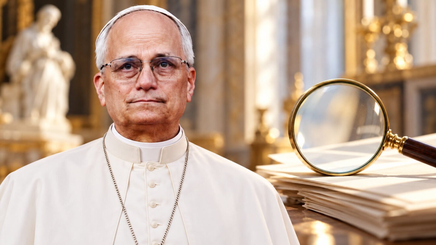 Pope Leo XIV in an illustration for a Pope Leo woke quote fact check